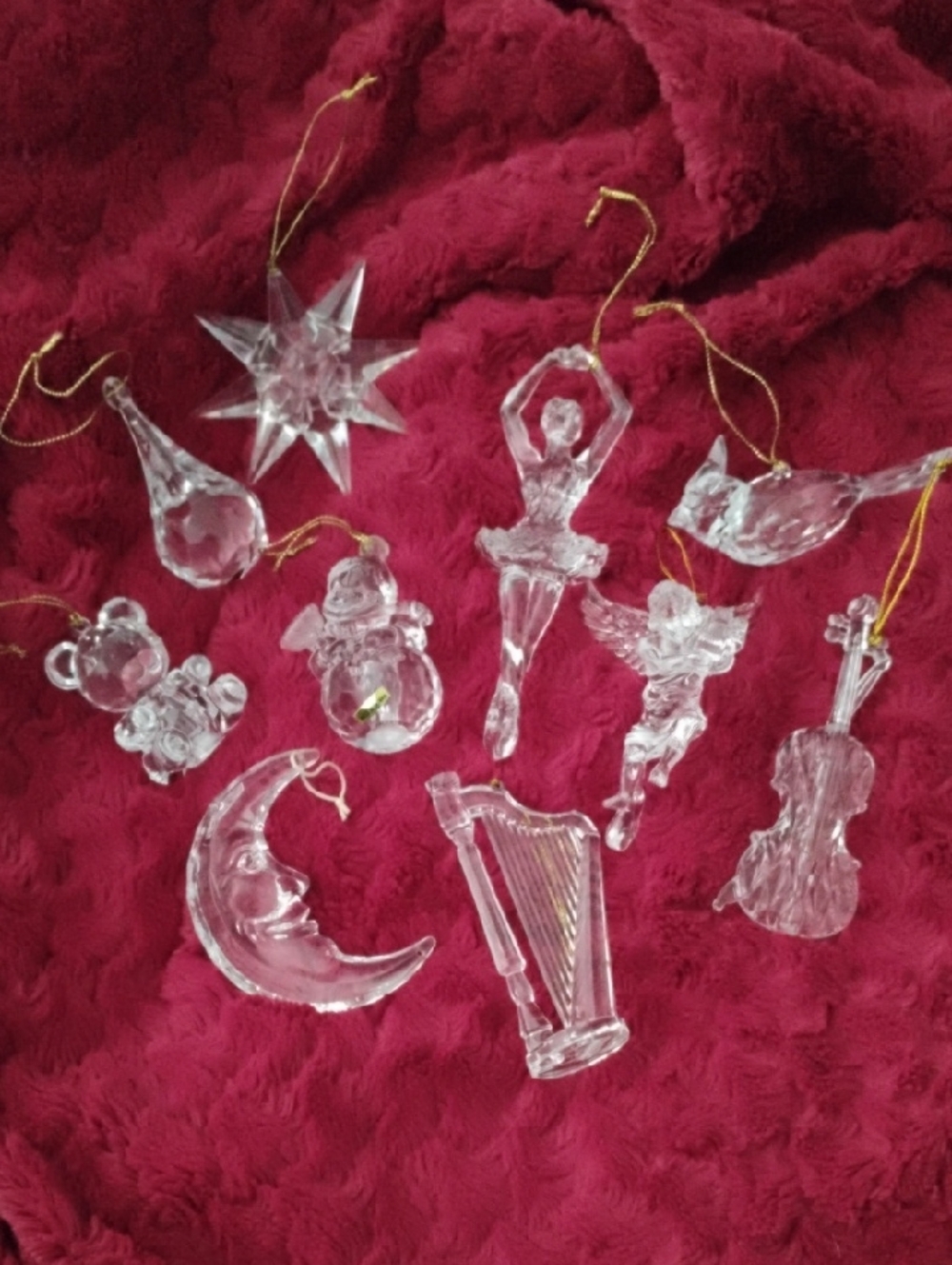 Clear Resin Holiday Ornament Set - Home Accents